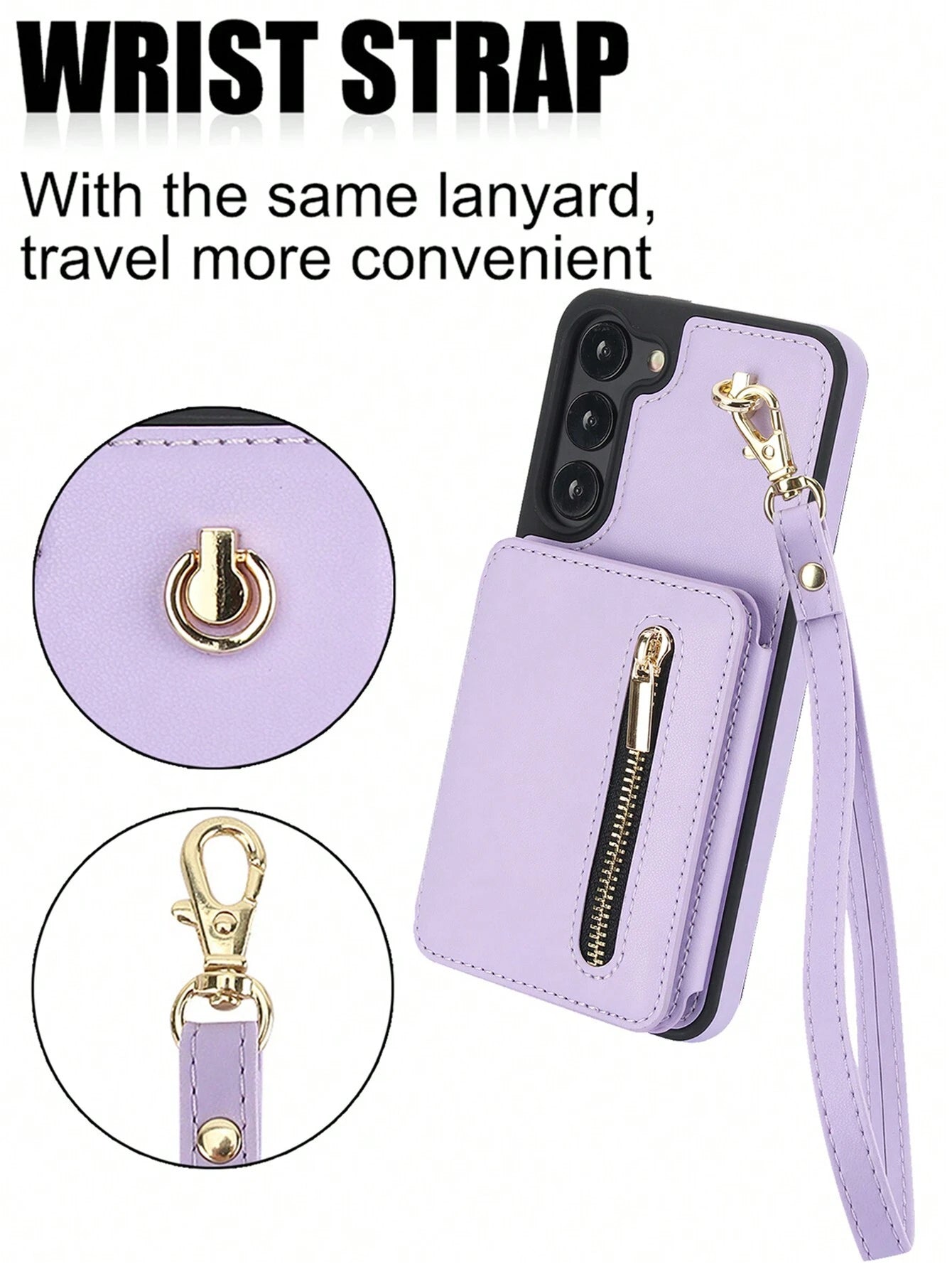 Luxury Cross Body Zipper Card Wallet Samsung Case
