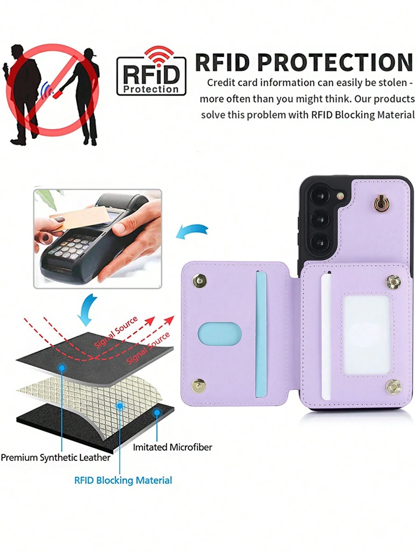 Luxury Cross Body Zipper Card Wallet Samsung Case