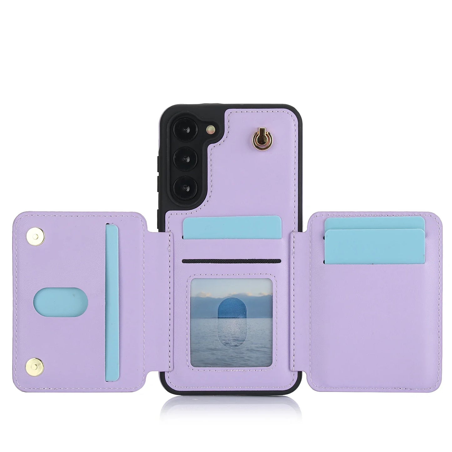 Luxury Cross Body Zipper Card Wallet Samsung Case