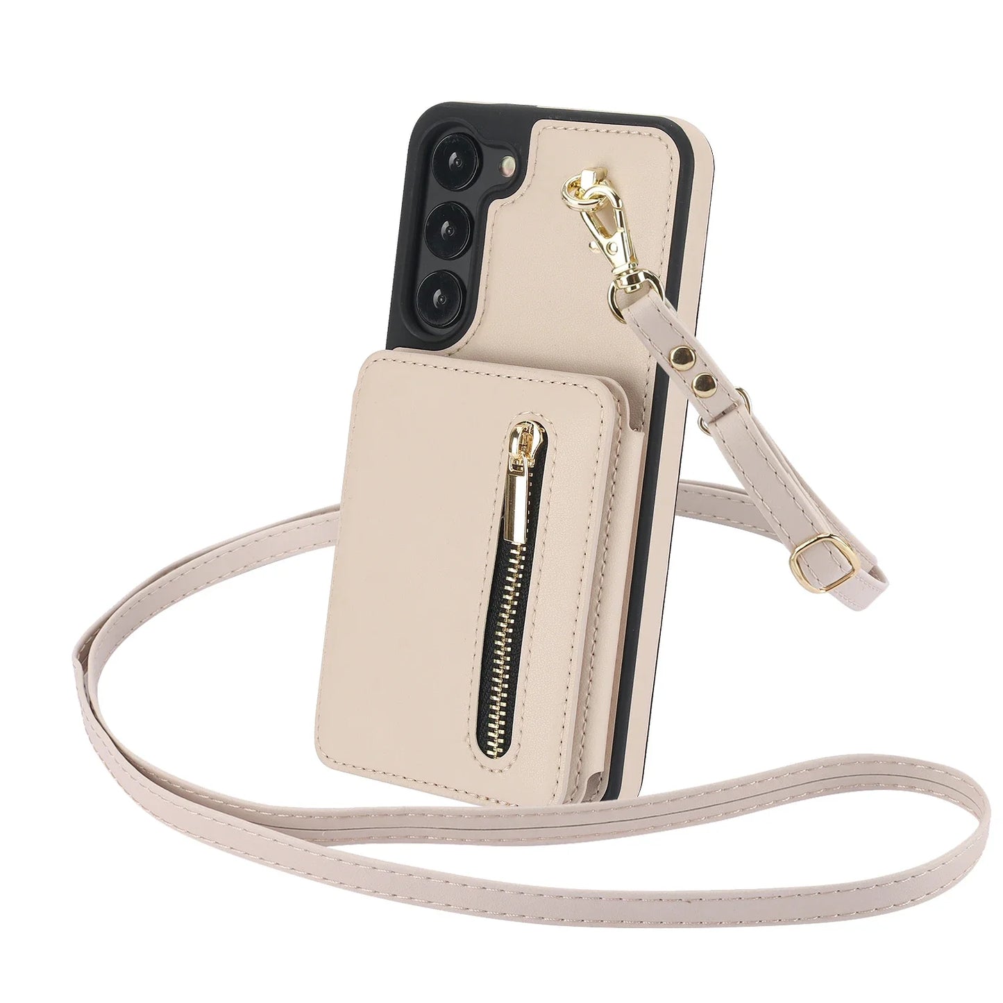 Luxury Cross Body Zipper Card Wallet Samsung Case