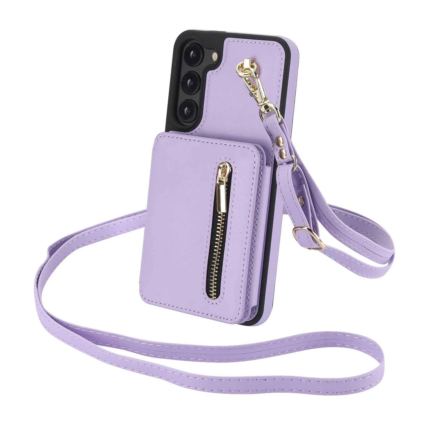 Luxury Cross Body Zipper Card Wallet Samsung Case