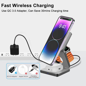 3 in 1 Foldable Wireless Charger for Apple Devices
