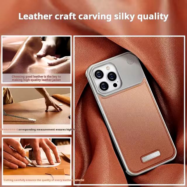 Premium Leather Metal Fragrance Phone Case
