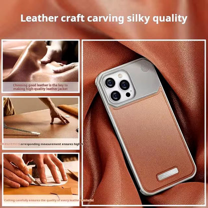Premium Leather Metal Fragrance Phone Case
