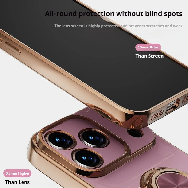 Luxury Magnetic Ring Stand iPhone Case