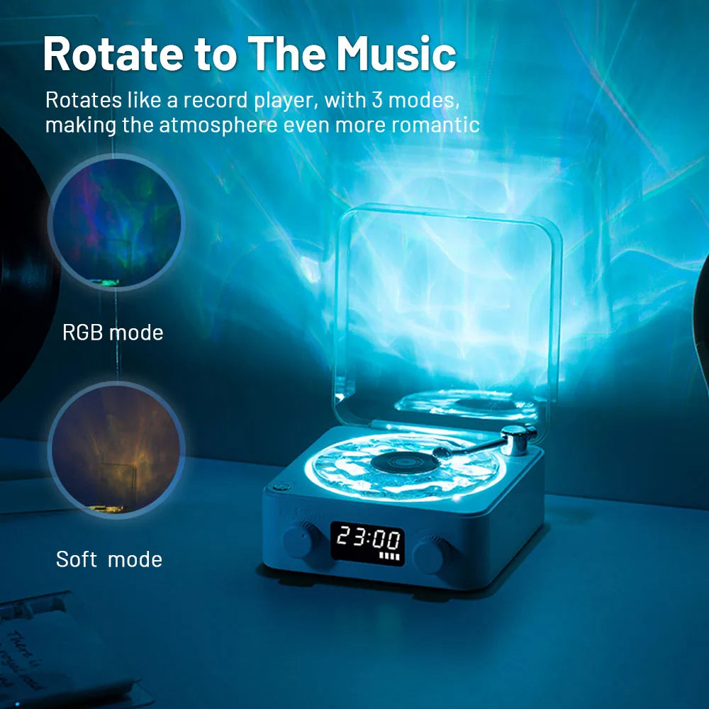 Retro Waves Vinyl Player Bluetooth Speaker