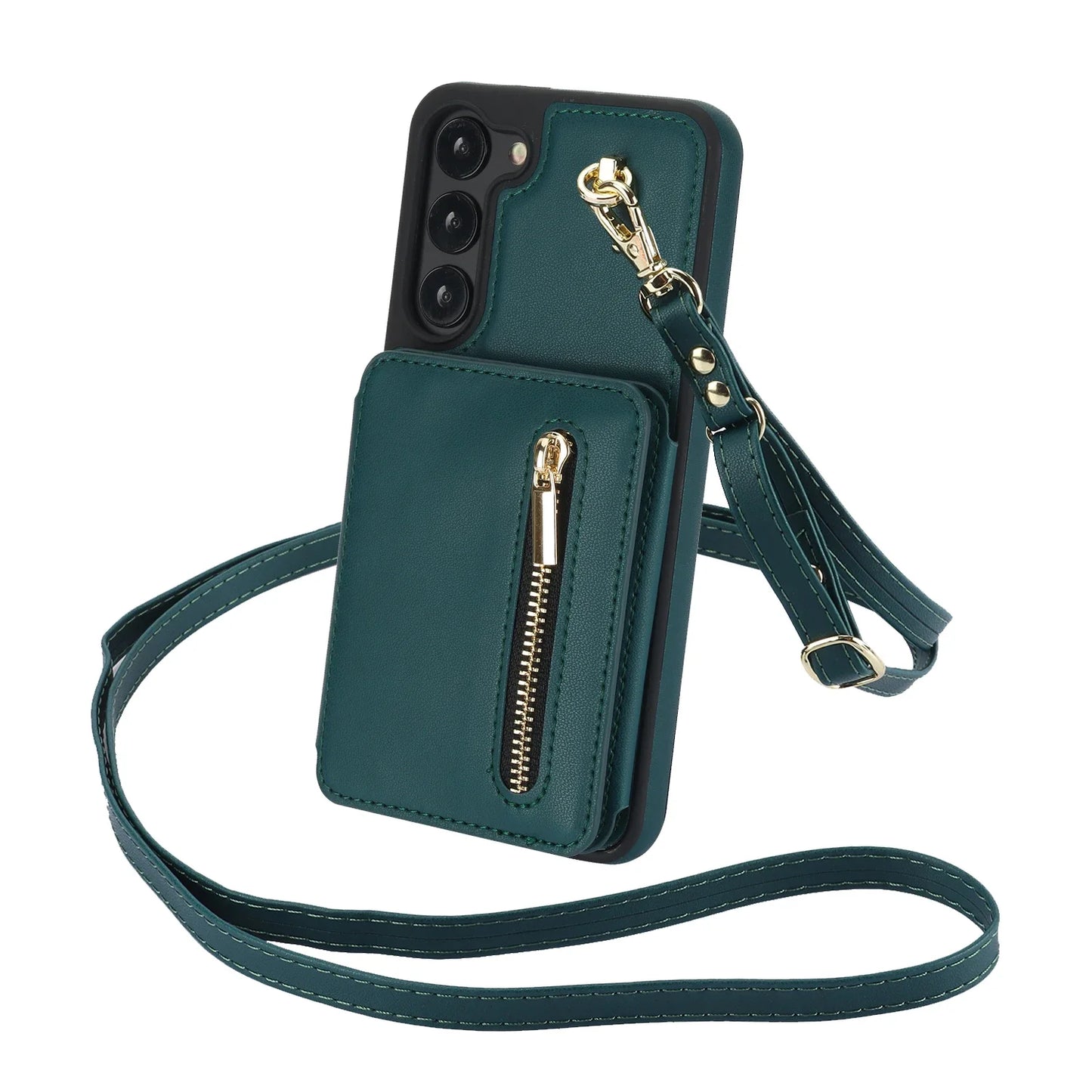 Luxury Cross Body Zipper Card Wallet Samsung Case