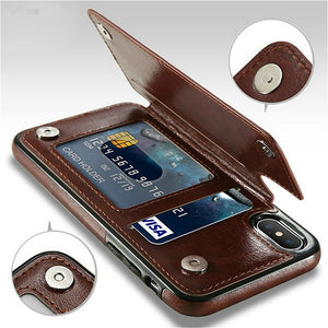Leather Business Wallet Case for iPhones